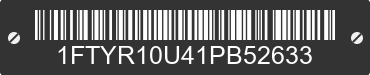 2001 FORD Ranger 1FTYR10U41PB52633 VIN decoded