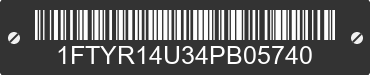 2004 FORD Ranger 1FTYR14U34PB05740 VIN decoded