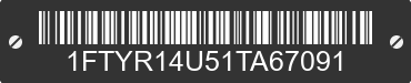 2001 FORD Ranger 1FTYR14U51TA67091 VIN decoded