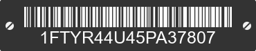 2005 FORD Ranger 1FTYR44U45PA37807 VIN decoded