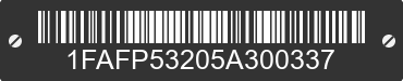 2005 FORD Taurus 1FAFP53205A300337 VIN decoded