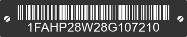 2008 FORD Taurus 1FAHP28W28G107210 VIN decoded
