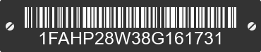 2008 FORD Taurus 1FAHP28W38G161731 VIN decoded