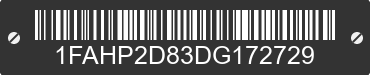 2013 FORD Taurus 1FAHP2D83DG172729 VIN decoded