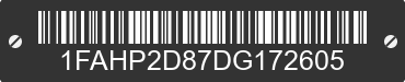 2013 FORD Taurus 1FAHP2D87DG172605 VIN decoded