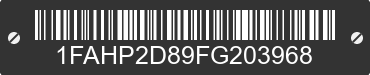 2015 FORD Taurus 1FAHP2D89FG203968 VIN decoded