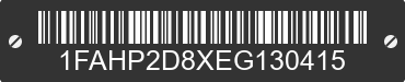 2014 FORD Taurus 1FAHP2D8XEG130415 VIN decoded