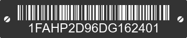 2013 FORD Taurus 1FAHP2D96DG162401 VIN decoded