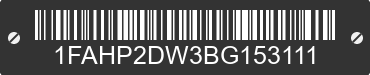 2011 FORD Taurus 1FAHP2DW3BG153111 VIN decoded