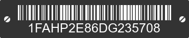 2013 FORD Taurus 1FAHP2E86DG235708 VIN decoded