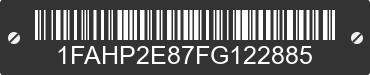 2015 FORD Taurus 1FAHP2E87FG122885 VIN decoded