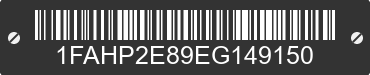 2014 FORD Taurus 1FAHP2E89EG149150 VIN decoded