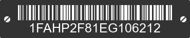 2014 FORD Taurus 1FAHP2F81EG106212 VIN decoded