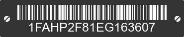 2014 FORD Taurus 1FAHP2F81EG163607 VIN decoded