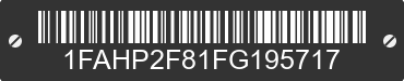 2015 FORD Taurus 1FAHP2F81FG195717 VIN decoded