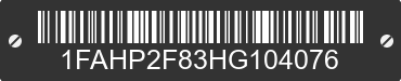 2017 FORD Taurus 1FAHP2F83HG104076 VIN decoded