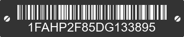 2013 FORD Taurus 1FAHP2F85DG133895 VIN decoded