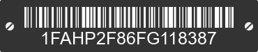 2015 FORD Taurus 1FAHP2F86FG118387 VIN decoded