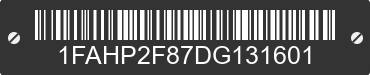 2013 FORD Taurus 1FAHP2F87DG131601 VIN decoded