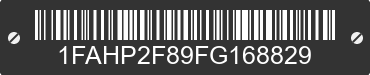 2015 FORD Taurus 1FAHP2F89FG168829 VIN decoded