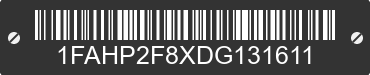 2013 FORD Taurus 1FAHP2F8XDG131611 VIN decoded