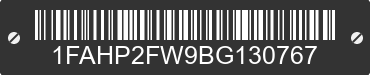 2011 FORD Taurus 1FAHP2FW9BG130767 VIN decoded