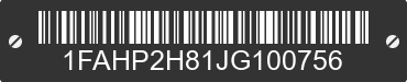 2018 FORD Taurus 1FAHP2H81JG100756 VIN decoded