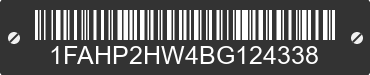 2011 FORD Taurus 1FAHP2HW4BG124338 VIN decoded