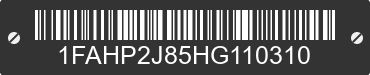 2017 FORD Taurus 1FAHP2J85HG110310 VIN decoded