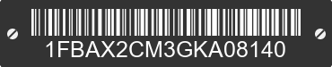 2016 FORD Transit 1FBAX2CM3GKA08140 VIN decoded