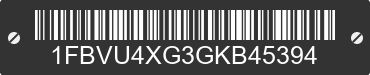 2016 FORD Transit 1FBVU4XG3GKB45394 VIN decoded