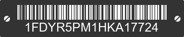 2017 FORD Transit 1FDYR5PM1HKA17724 VIN decoded