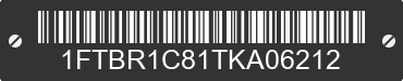 2026 FORD Transit 1FTBR1C81TKA06212 VIN decoded