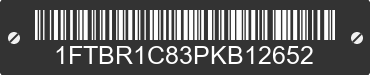 2023 FORD Transit 1FTBR1C83PKB12652 VIN decoded
