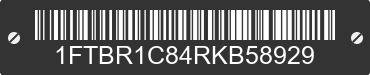 2024 FORD Transit 1FTBR1C84RKB58929 VIN decoded
