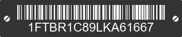 2020 FORD Transit 1FTBR1C89LKA61667 VIN decoded
