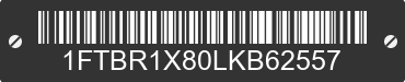 2020 FORD Transit 1FTBR1X80LKB62557 VIN decoded