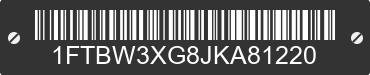 2018 FORD Transit 1FTBW3XG8JKA81220 VIN decoded
