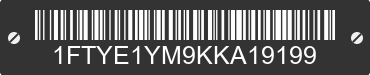 2019 FORD Transit 1FTYE1YM9KKA19199 VIN decoded