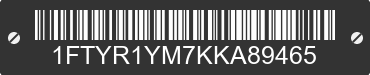 2019 FORD Transit 1FTYR1YM7KKA89465 VIN decoded