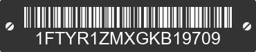 2016 FORD Transit 1FTYR1ZMXGKB19709 VIN decoded