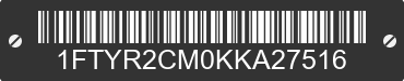 2019 FORD Transit 1FTYR2CM0KKA27516 VIN decoded