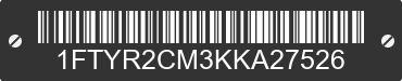 2019 FORD Transit 1FTYR2CM3KKA27526 VIN decoded