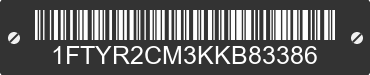 2019 FORD Transit 1FTYR2CM3KKB83386 VIN decoded