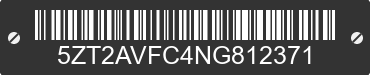 2022 FOREST RIVER Avenger 5ZT2AVFC4NG812371 VIN decoded