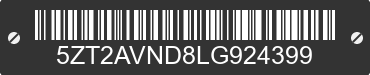 2020 FOREST RIVER Avenger 5ZT2AVND8LG924399 VIN decoded