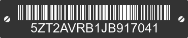 2018 FOREST RIVER Avenger 5ZT2AVRB1JB917041 VIN decoded
