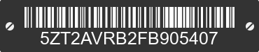 2015 FOREST RIVER Avenger 5ZT2AVRB2FB905407 VIN decoded