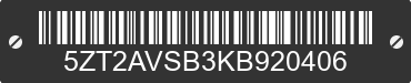 2019 FOREST RIVER Avenger 5ZT2AVSB3KB920406 VIN decoded
