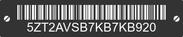 2019 FOREST RIVER Avenger 5ZT2AVSB7KB7KB920 VIN decoded